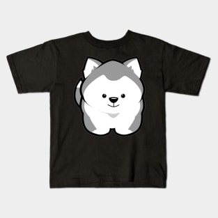 Husky Puppy Grey Kids T-Shirt